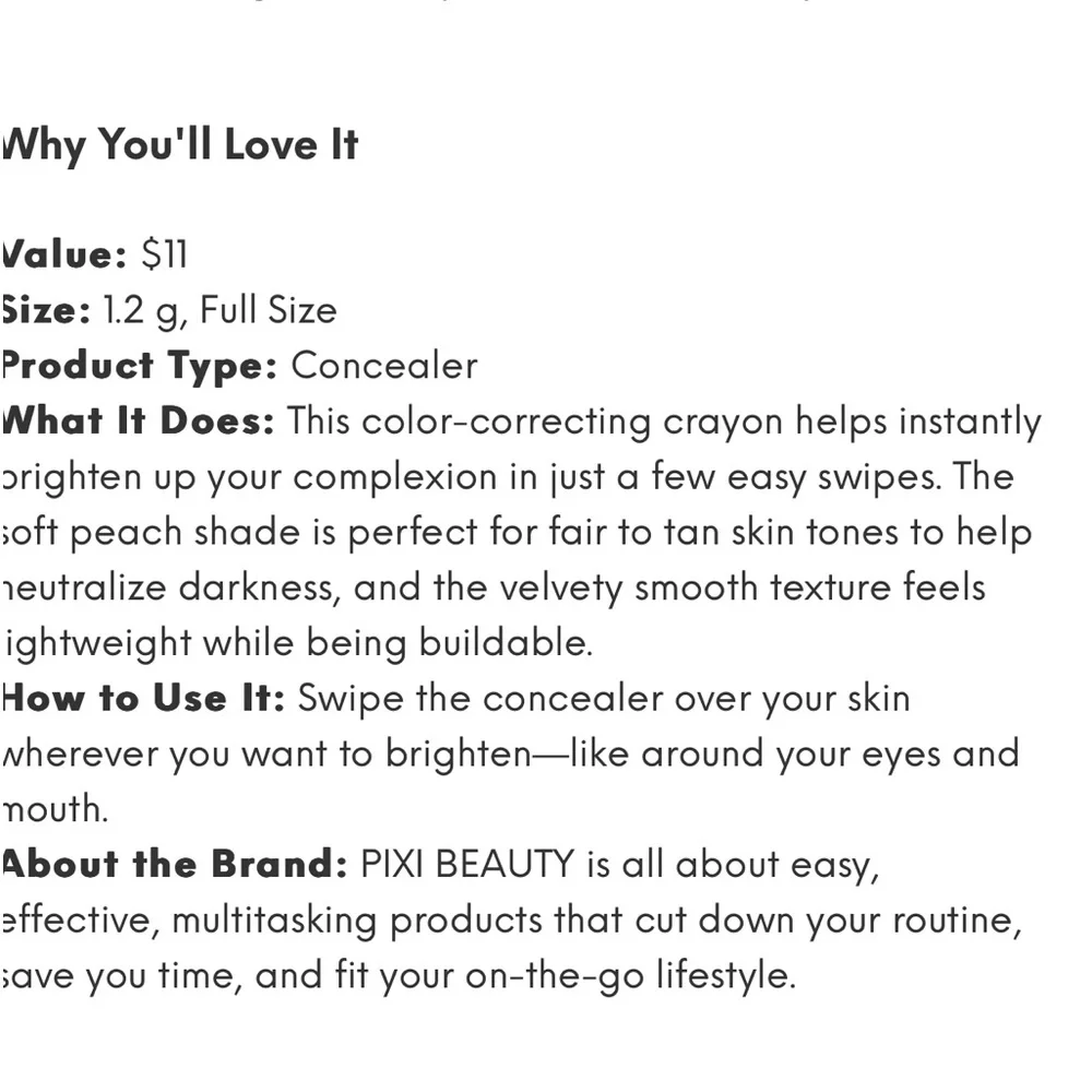 NEW: PIXI BEAUTY CC Crayon in Bright Undereye
